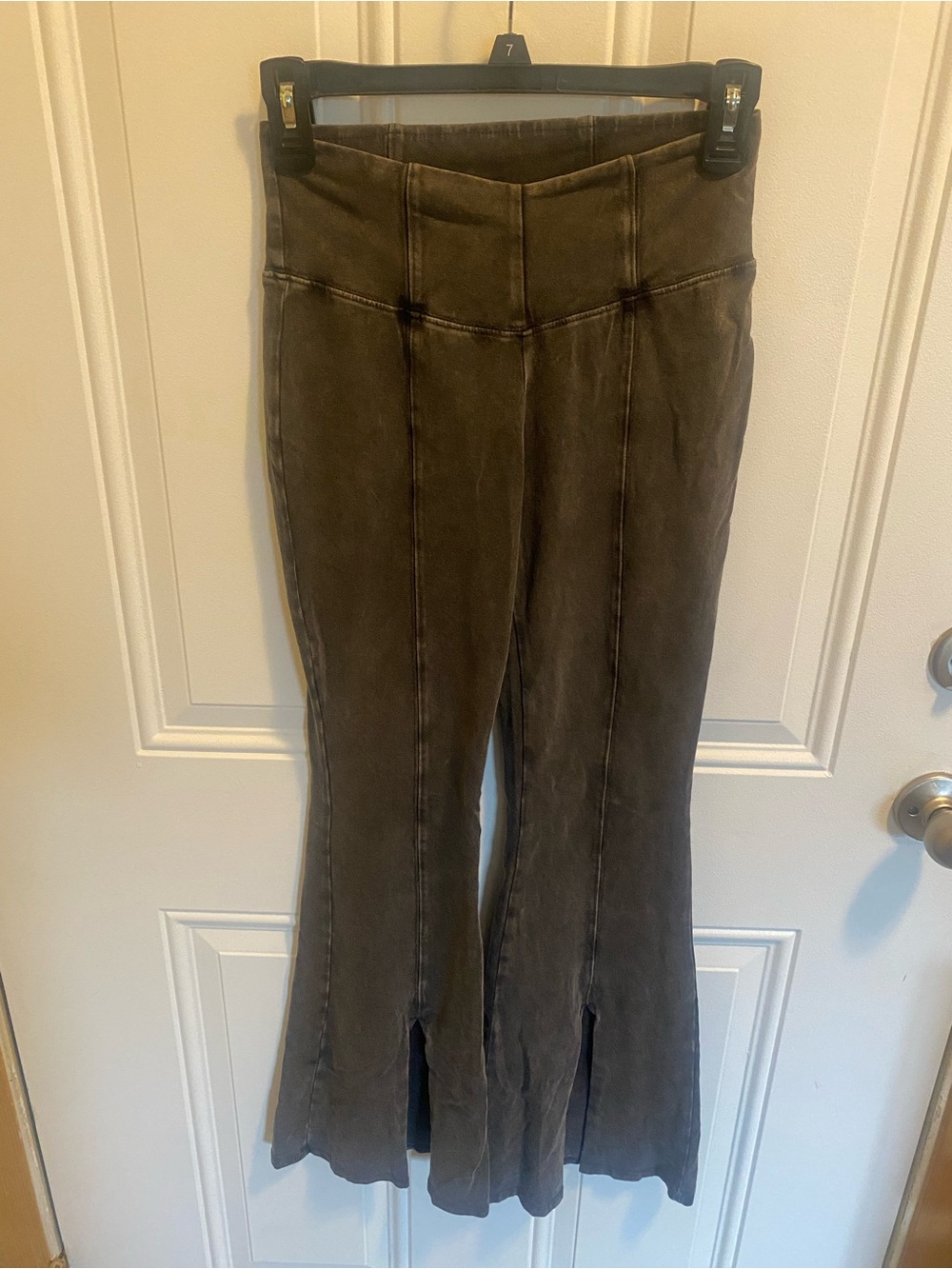 Arizona Jean Company Grey Flared Front-Slit Pants